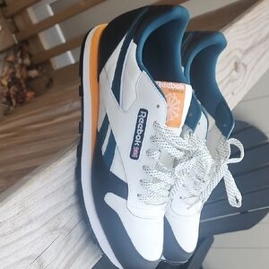 Reebok Classic Sneakers - Black, White, and Orange